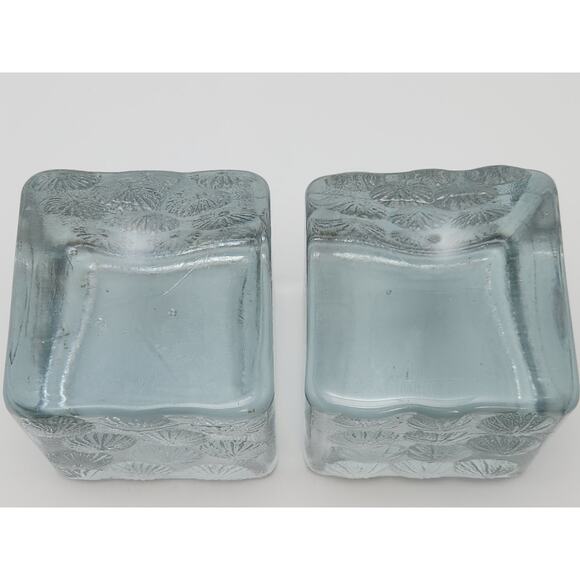 Art Glass Blenko Blocks Ice Frosted Sculpture Textured Paperweights - Picture 7 of 8